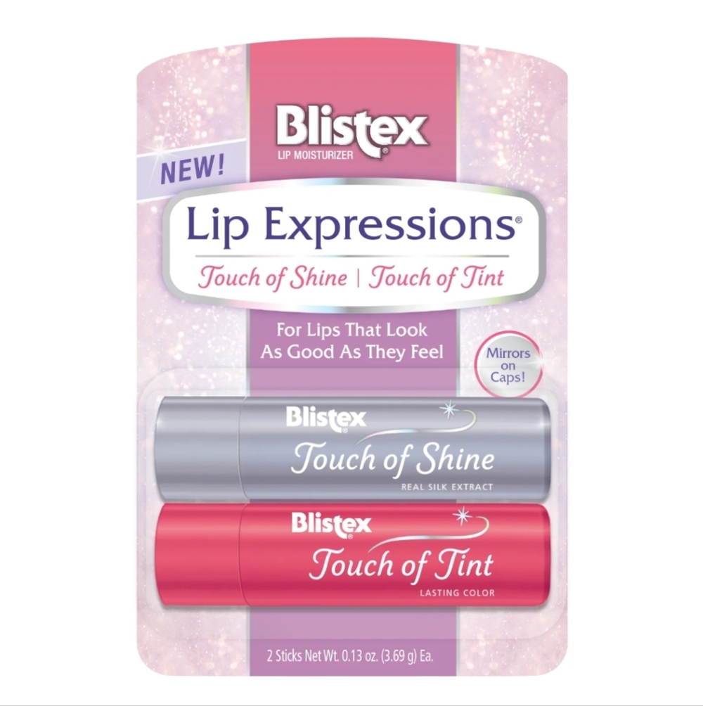 Blistex Lip Expressions 2 pack Touch of Shine Touch of Tint